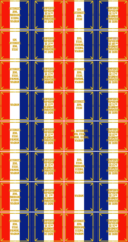 French Line Infantry Flags 1815-1