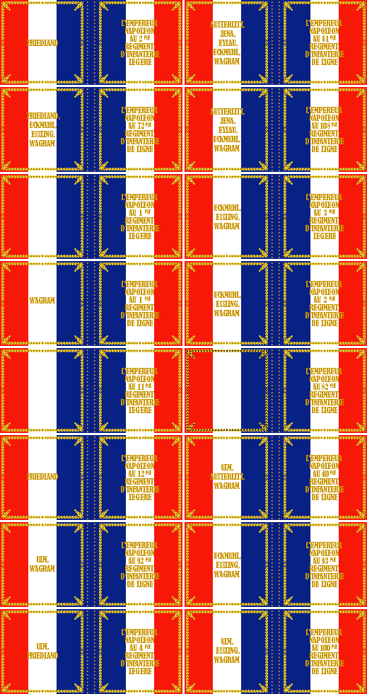 French Line Infantry Flags 1812-1