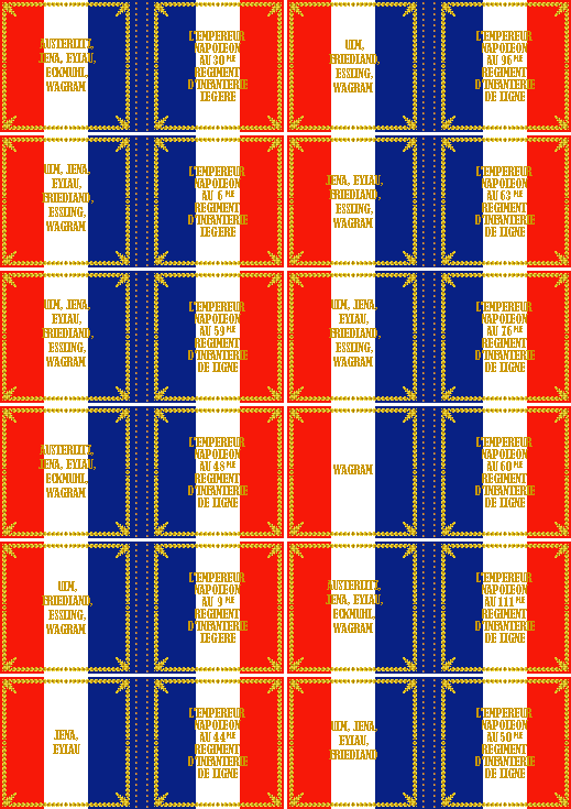 French Line Infantry Flags 1815-4