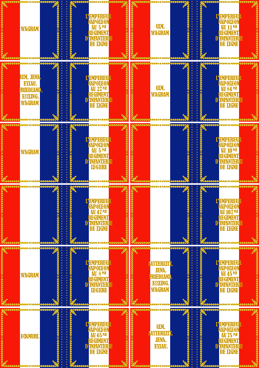 French Line Infantry Flags 1815-6